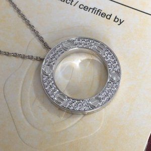 👸Women's 18K White Gold LOVE Diamond Necklace👸